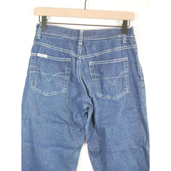 RVT Jeans Womens Size 9/10 Y2K VTG Straight Leg Metallic Glitter Hong Kong - Picture 10 of 14